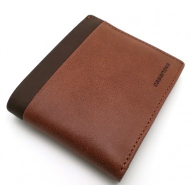 cartera de hombre color cuero